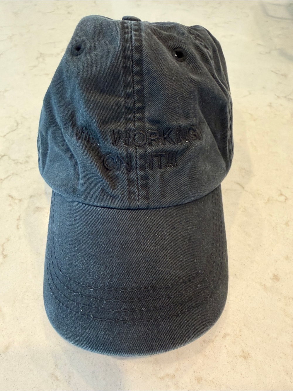 Alternative Black Baseball Cap with Front custom Embroidery I’m working on it